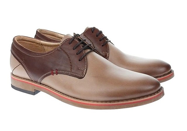 Oferta Marimea  43 Pantofi barbati casual din piele naturala Bej - Maro SIR GKR